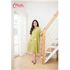 Bán Đầm bầu thêu chân bông cổ thắt nơ phối tay ren Emum