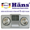 Bán Đèn sưởi nhà tắm HANS 2 bóng thổi gió nóng