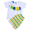 Bán Bộ quần áo cotton trắng in hình (1-5T)