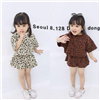 Bán Bộ quần áo croptop bé gái họa tiết da báo (1-4T)