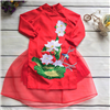 Bán Bộ áo dài bé gái thêu hoa sen (2-7T)